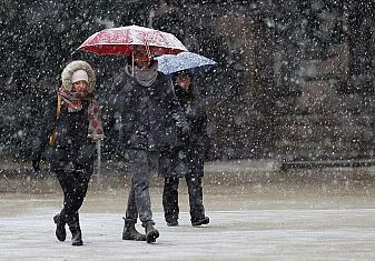 Дъжд и сняг в понеделник