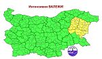 Жълт код за интензивни валежи по морето